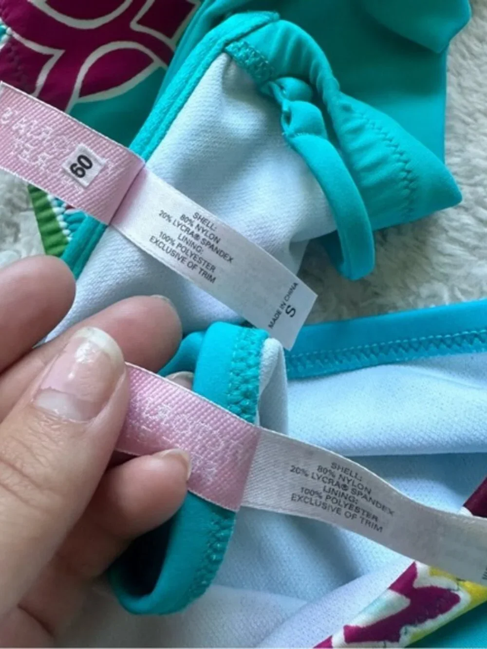 Victoria's Secret | Blue Tribal Boho Bikini Set | Top Size Small, Bottoms Medium